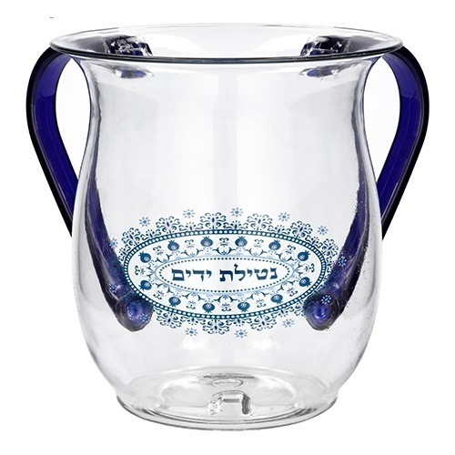 נטלה שקופה – ידית כחולה