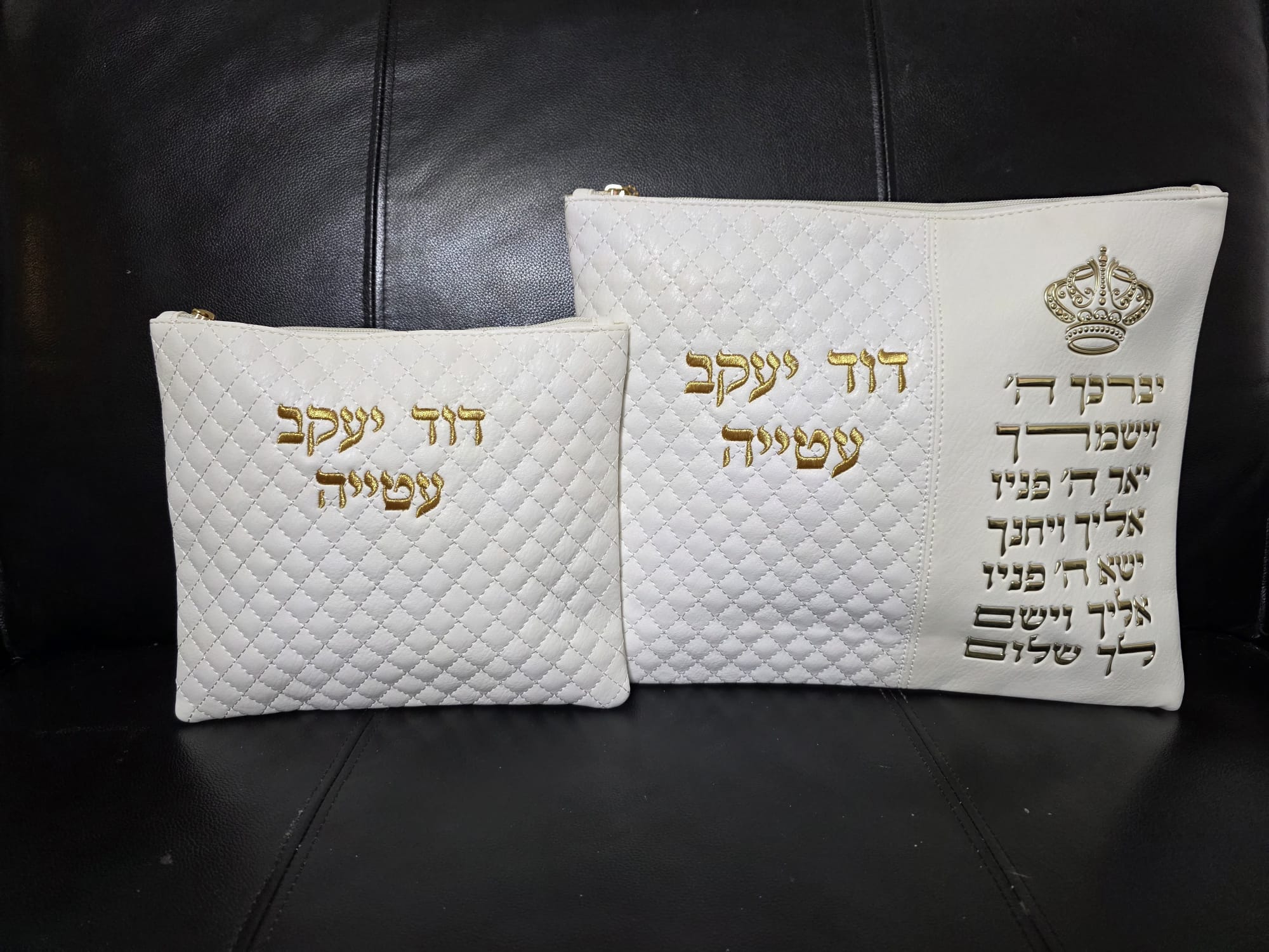 כיסוי לטלית ותפילין – יברכך בולט בזהב