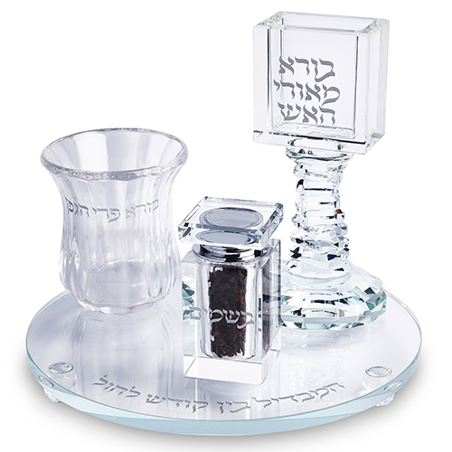 סט הבדלה מהודר שקוף